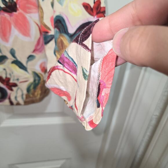 Chico’s Size 3 Floral V Neck Travel Stretch Top XL Garden Print - Picture 6 of 8